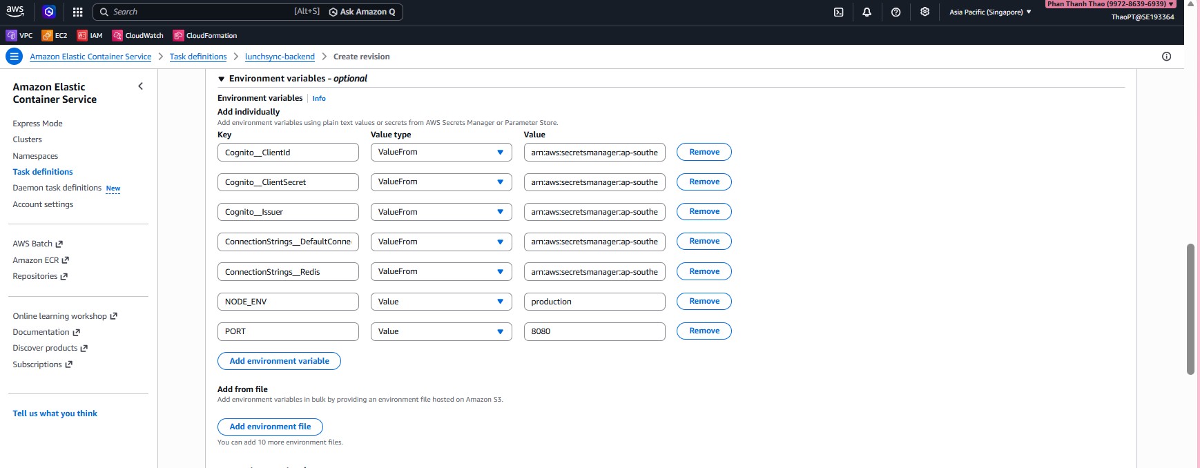 Task Definition step 3